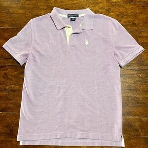 U.S. Polo Assn. Lavender Polo Shirt Boys XL Short Sleeve Preppy Casual Purple